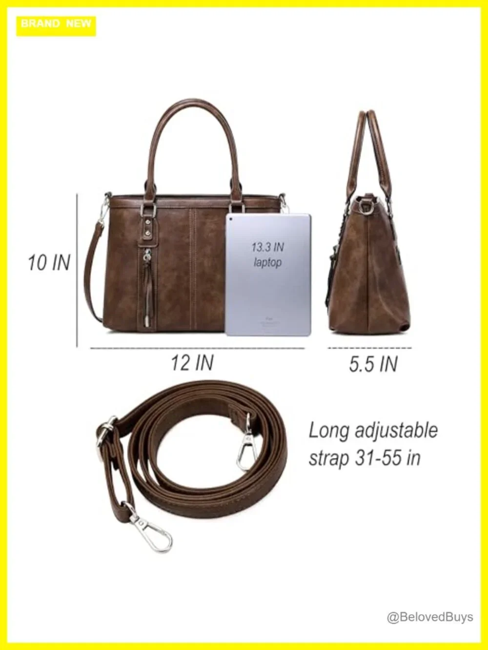 Vegan Leather Hobo Bag Large Crossbody Purse Tote Shoulder Handbag